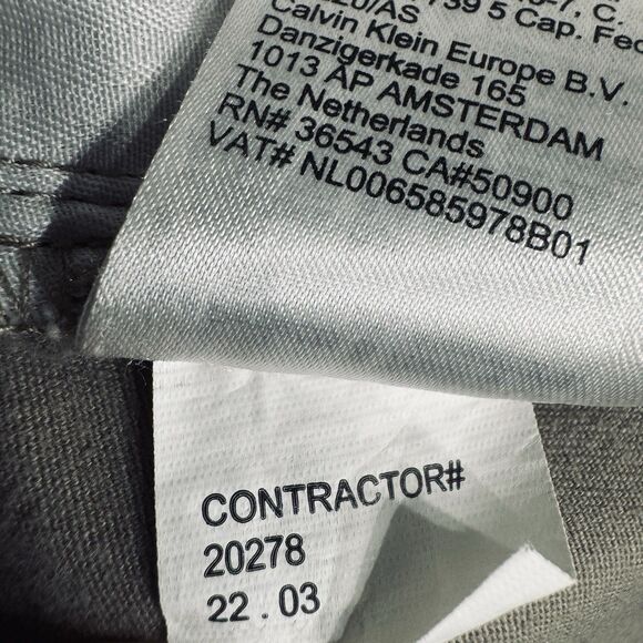 Calvin Klein Slim Infinite Flex Pants Mens 36x30 Measures 37x29 Beige Stone - Picture 8 of 12